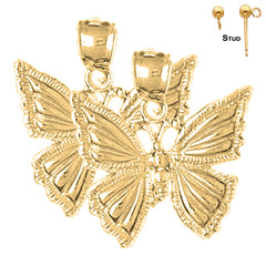 14K or 18K Gold Butterflies Earrings