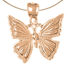 Colgante Mariposas en Oro de 10K, 14K o 18K