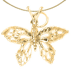 Colgante de Mariposas en Oro de 14K o 18K
