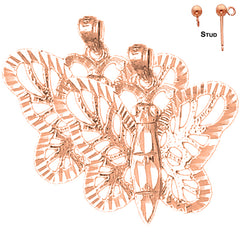 14K or 18K Gold Butterflies Earrings
