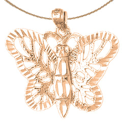 Colgante Mariposas en Oro de 10K, 14K o 18K