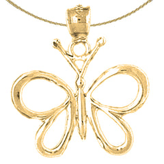 Colgante de Mariposas en Oro de 14K o 18K