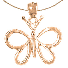 Colgante de Mariposas en Oro de 14K o 18K