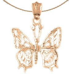 Colgante de Mariposas en Oro de 14K o 18K
