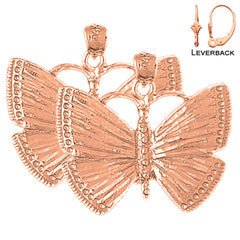14K or 18K Gold Butterflies Earrings