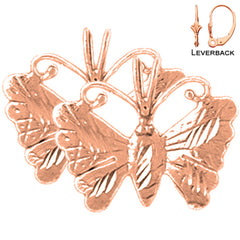 14K or 18K Gold Butterflies Earrings