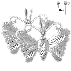 14K or 18K Gold Butterflies Earrings