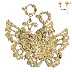 14K or 18K Gold Butterflies Earrings