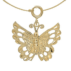 Colgante Mariposas en Oro de 10K, 14K o 18K