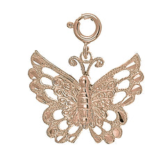10K, 14K or 18K Gold Butterflies Pendant