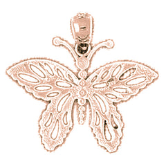 14K or 18K Gold Butterflies Pendant
