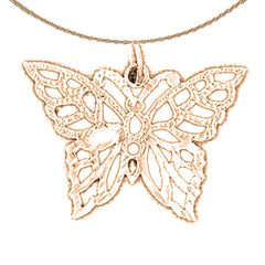 Colgante de Mariposas en Oro de 14K o 18K
