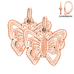 14K or 18K Gold Butterflies Earrings