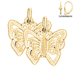 14K or 18K Gold Butterflies Earrings
