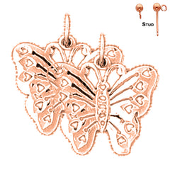 14K or 18K Gold Butterflies Earrings