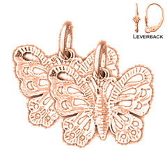 14K or 18K Gold Butterflies Earrings