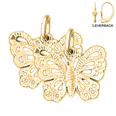 14K or 18K Gold Butterflies Earrings