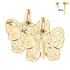 14K or 18K Gold Butterflies Earrings