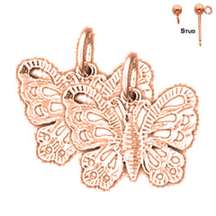 14K or 18K Gold Butterflies Earrings