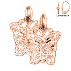 14K or 18K Gold Butterflies Earrings