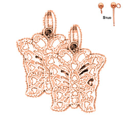 14K or 18K Gold Butterflies Earrings