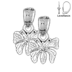 Pendientes de Mariposas de Oro de 14K o 18K de 16mm