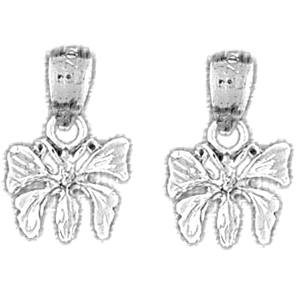 Sterling Silver 16mm Butterflies Earrings