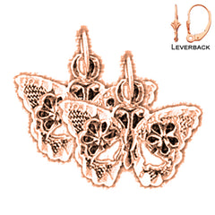 14K or 18K Gold Butterflies Earrings