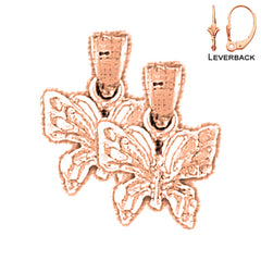 14K or 18K Gold Butterflies Earrings