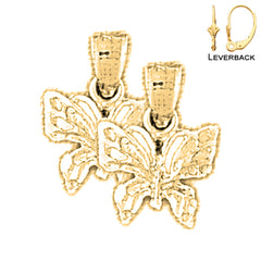 14K or 18K Gold Butterflies Earrings