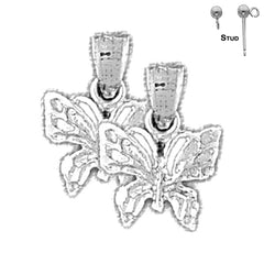 14K or 18K Gold Butterflies Earrings