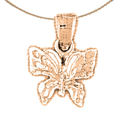 Colgante de Mariposas en Oro de 14K o 18K