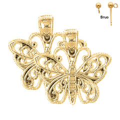 14K or 18K Gold Butterflies Earrings