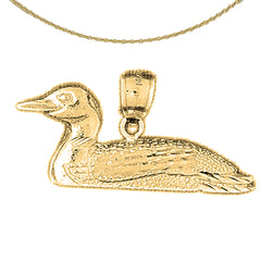 Entenanhänger aus 10 Karat, 14 Karat oder 18 Karat Gold