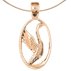 Entenanhänger aus 10 Karat, 14 Karat oder 18 Karat Gold