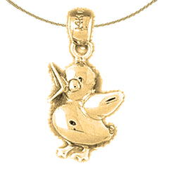 14K oder 18K Gold Enten Anhänger