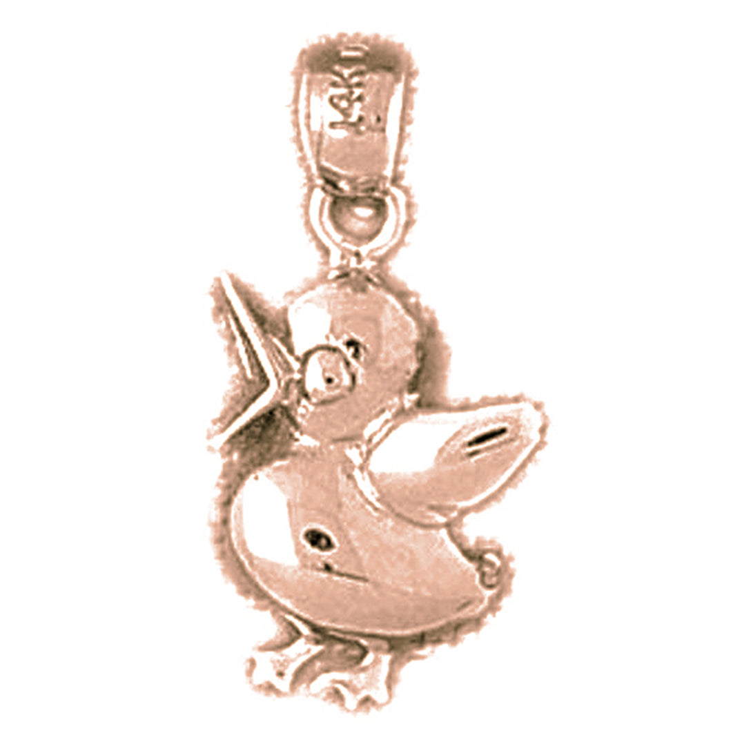 14K or 18K Gold Ducks Pendant