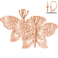 14K or 18K Gold Butterfly Earrings