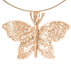 Colgante Mariposa de Oro de 10K, 14K o 18K