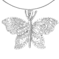 Colgante Mariposa de Oro de 10K, 14K o 18K