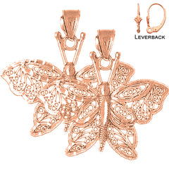 14K or 18K Gold Butterfly Earrings