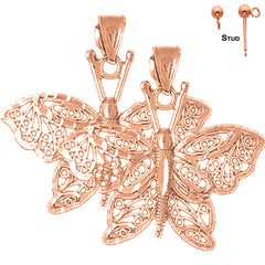 14K or 18K Gold Butterfly Earrings