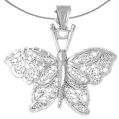 Colgante Mariposa de Oro de 10K, 14K o 18K