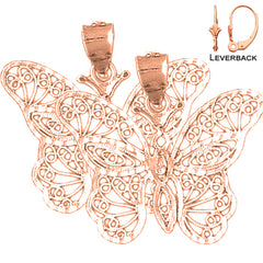14K or 18K Gold Butterfly Earrings