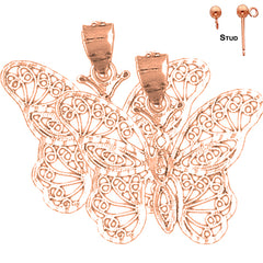 14K or 18K Gold Butterfly Earrings