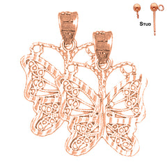 14K or 18K Gold Butterfly Earrings