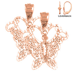 14K or 18K Gold Butterfly Earrings
