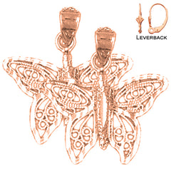 14K or 18K Gold Butterfly Earrings