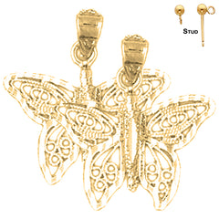14K or 18K Gold Butterfly Earrings