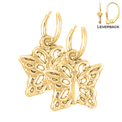 14K or 18K Gold Butterfly Earrings